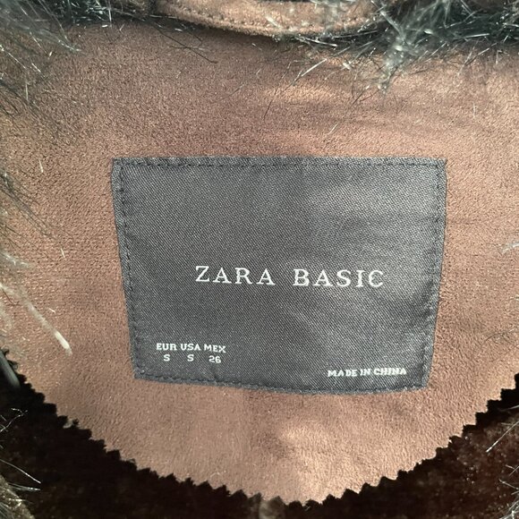 Faux fur Jacket, Y2k Fluffy Brown Faux Fur Trim Jacket, Mocha Short Afghan Coat - Picture 9 of 10